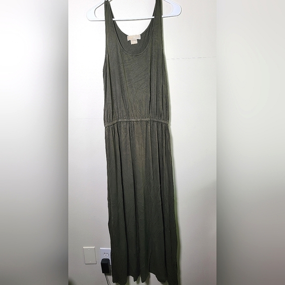 Michael Kors Army Green Sleeveless Maxi Dress, Size Petite Medium - Picture 1 of 3
